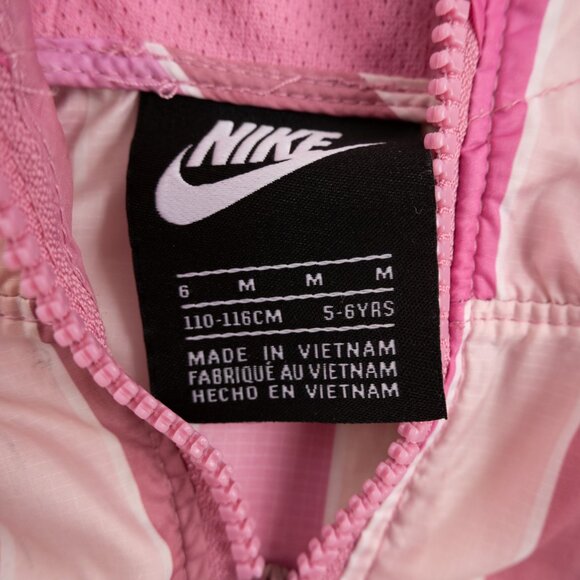 NIKE girls lightweight pink hooded windbreaker jacket size M (5-6yrs) - Picture 2 of 8